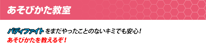 あそびかた教室 バディファイトをまだやったことのないキミでも安心!あそびかたを教えるぞ!
